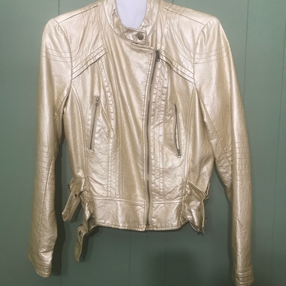 Gold metallic lightweight jacket